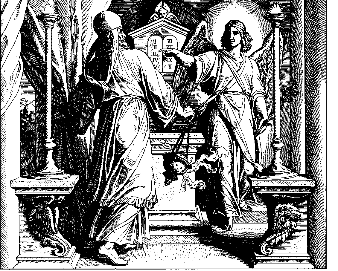 Angel Gabriel and Zechariah. Image located on Web Gallery of Art at https://www.wga.hu.